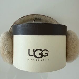 UGG Beige Shearling Earmuffs w/ original box and tags